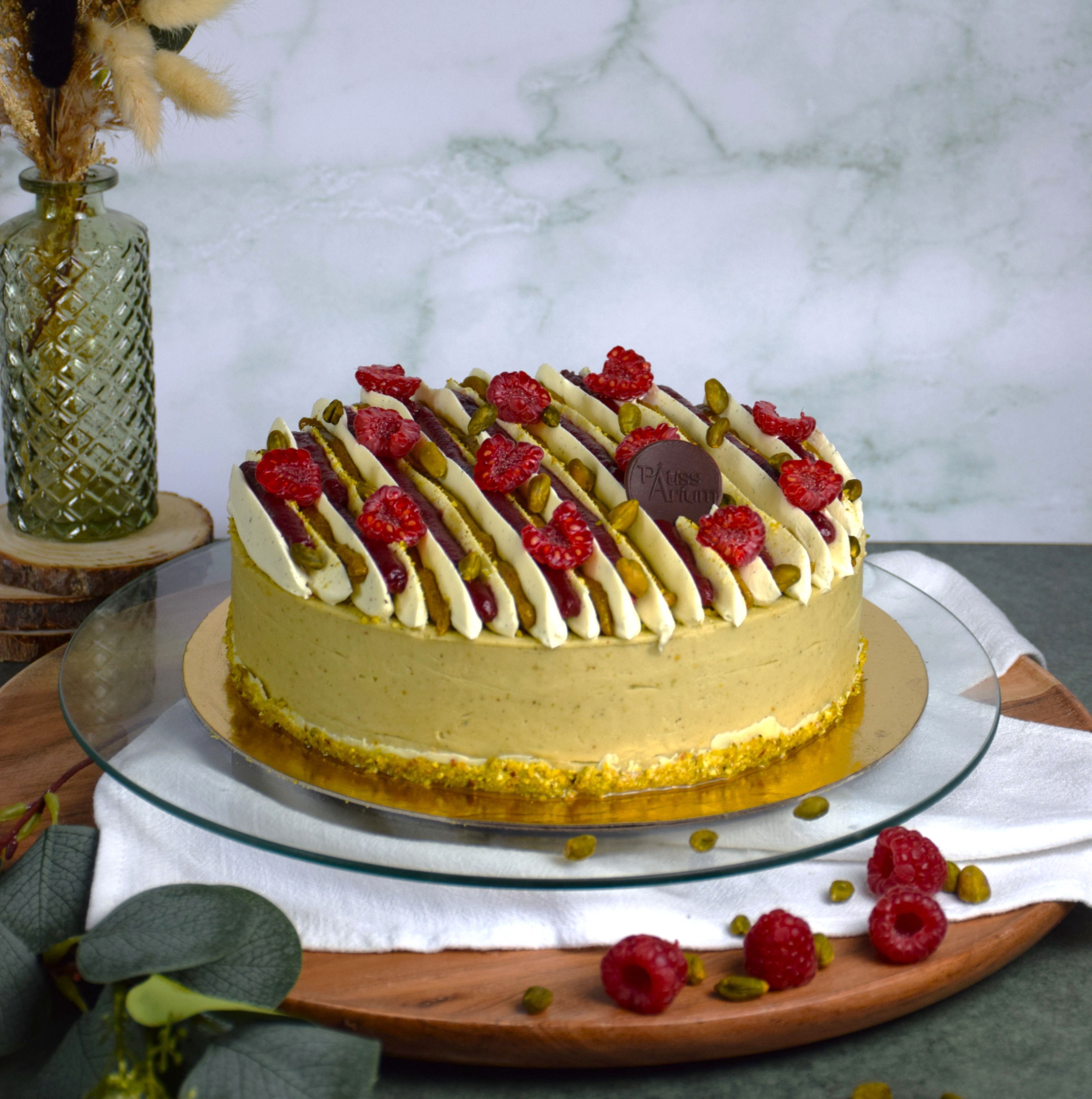 Entremet Framboises Pistache
